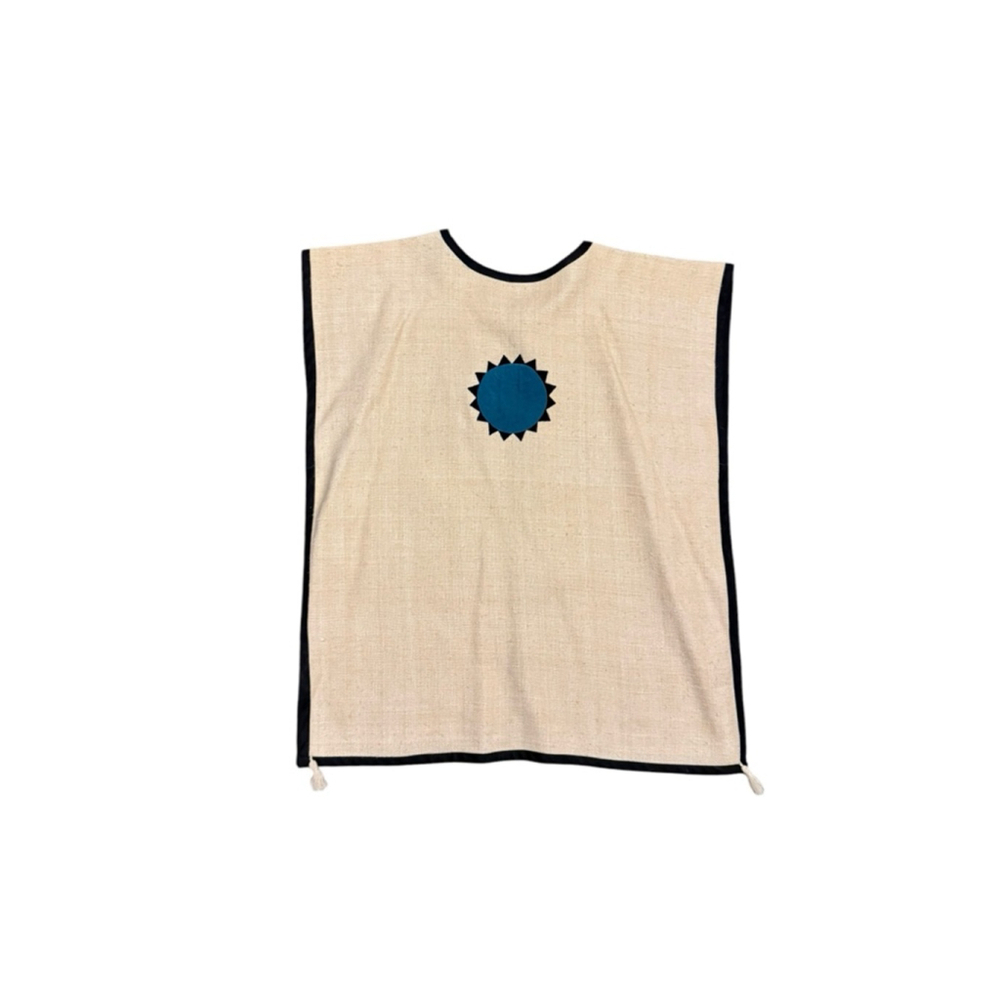 Unbranded Canvas Smock Top Size Unknown Beige Embroidered Butterflies Tassels​​​ - Picture 4 of 7